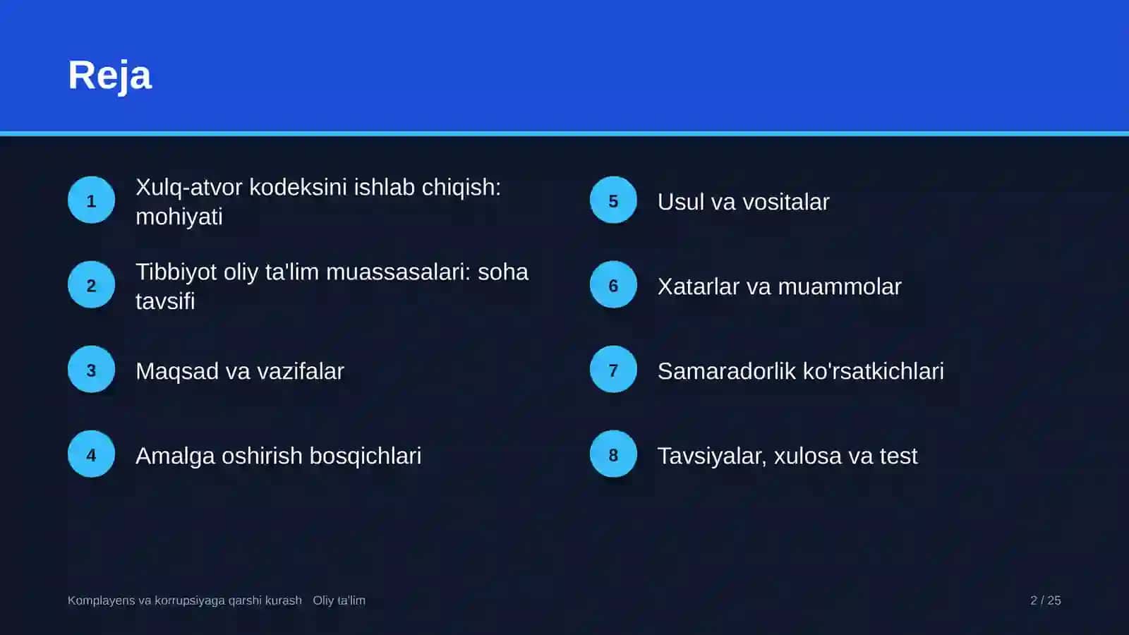 tibbiyot oliy ta'lim muassasalarida xulq atvor kodeksini ishlab chiqish 3114 2