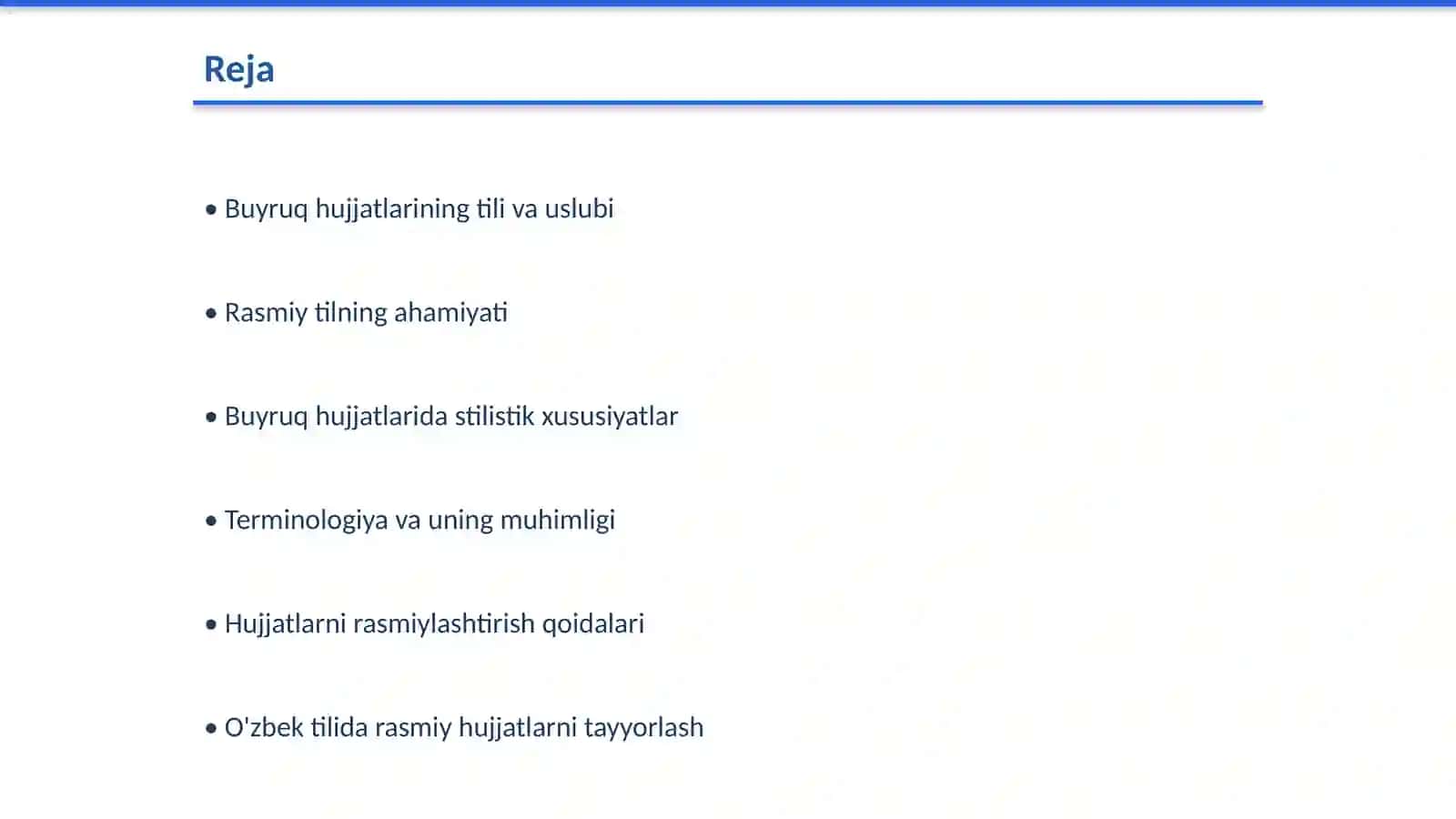 Buyruq hujjatini rasmiylashtirishda Til va uslub masalalari 2