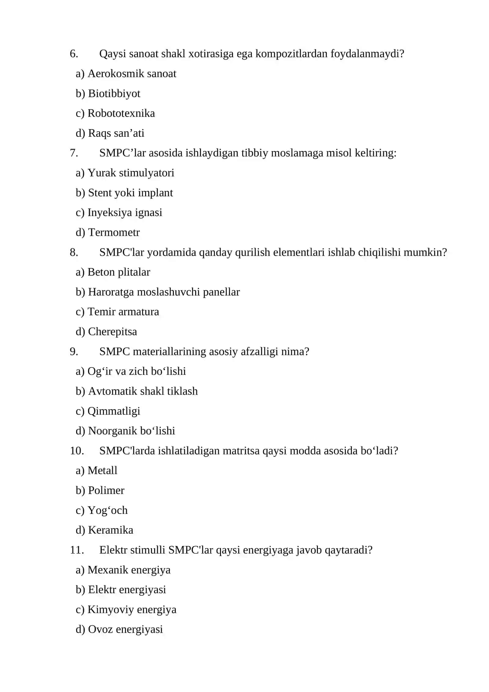 Shakl xotirasiga ega polimer kompozit materiallar 2