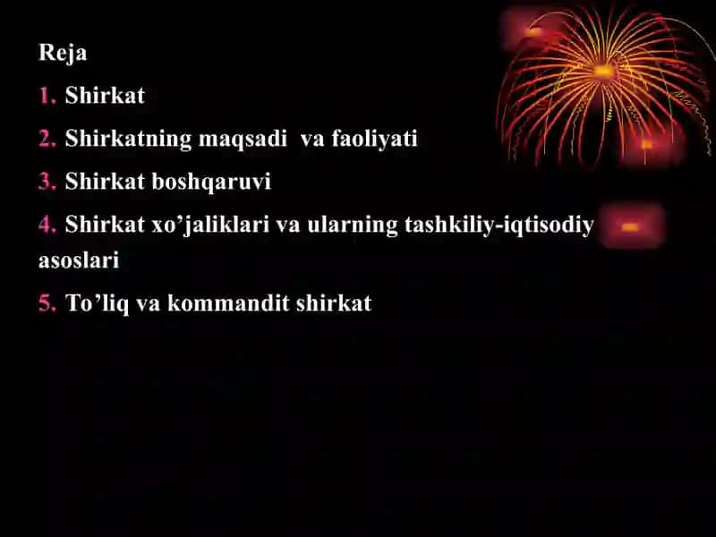 Oddiy shirkatning tashkiliy-iqtisodiy asoslari 2