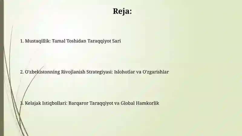 Mustaqillik: Tamal Toshidan Taraqqiyot Sari 2