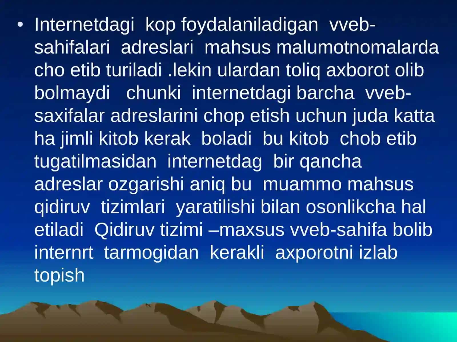 Internetda ma’lumotlarni izlash 2