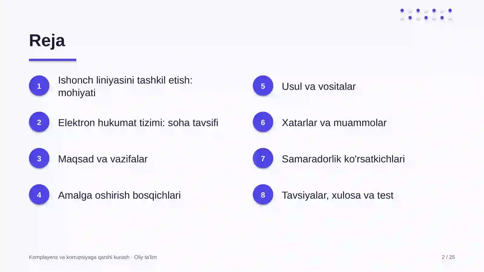 Elektron hukumat tizimida ishonch liniyasini tashkil etish 2