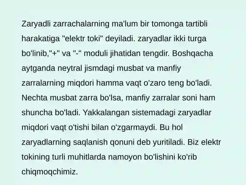 Vakuumda elektr toki. Lorens kuchi 2