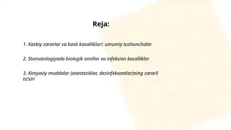 Kasbiy zararlar va kasb kasalliklari 2