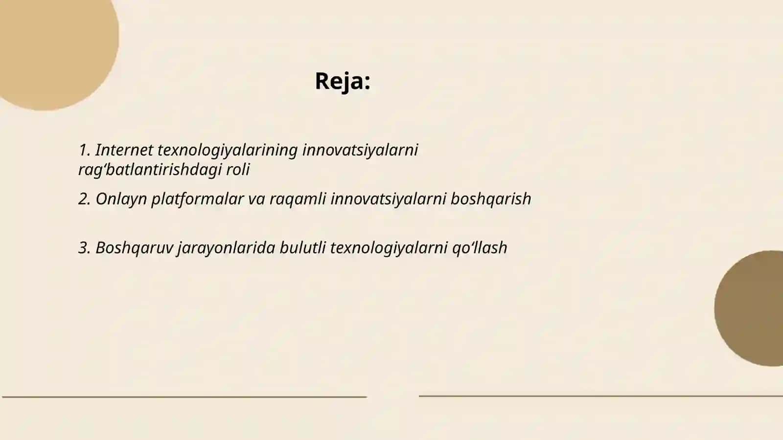 Innovatsiyalarni boshqarishda intrnet texnalogiyalarning o’rni 2