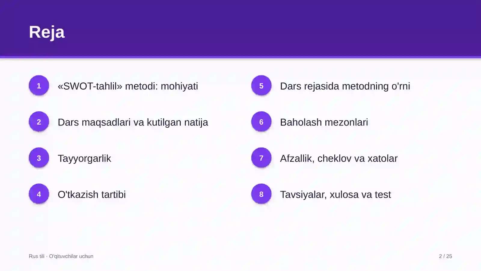 rus tili darslarida swot tahlil metodidan foydalanish 6230 2