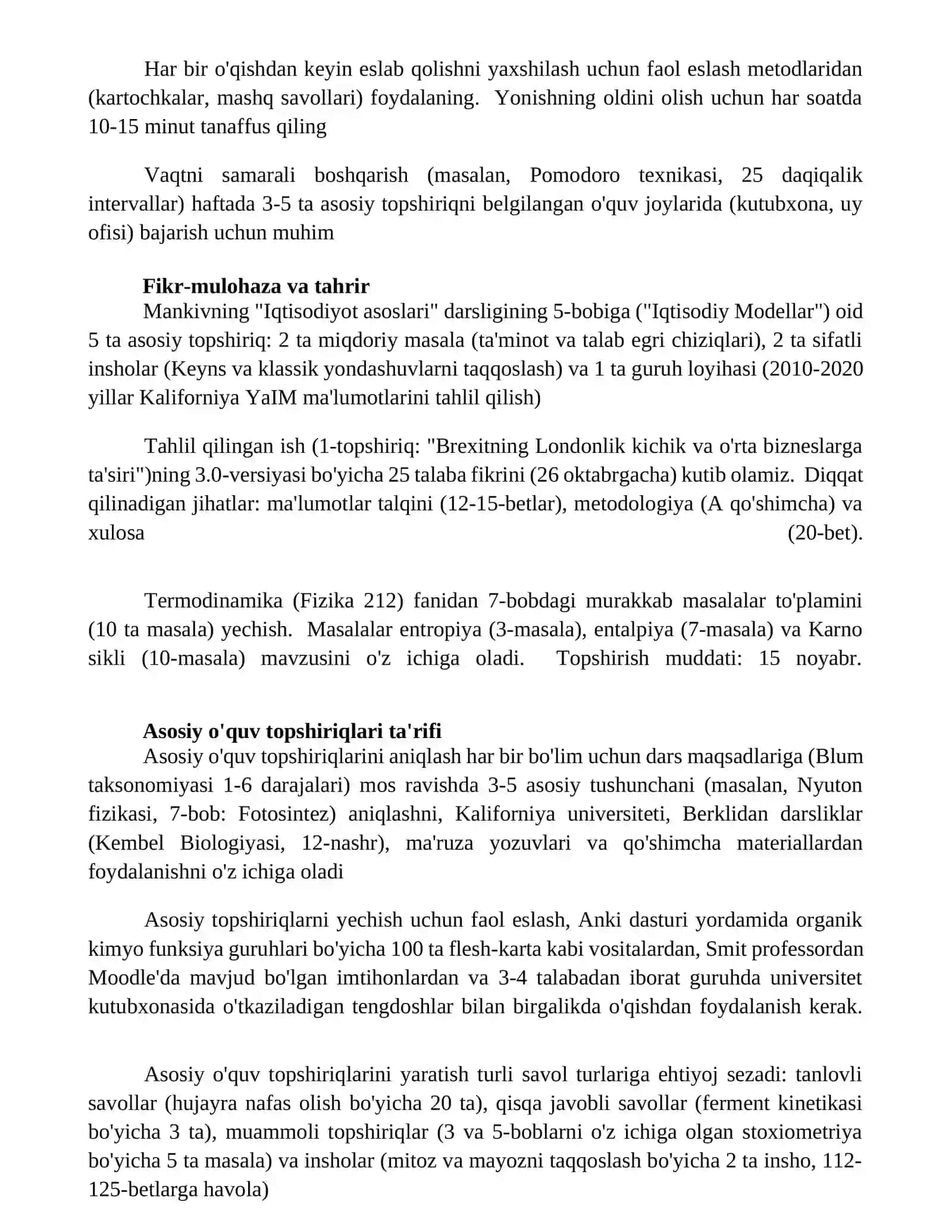 Yondashuvni tuzish 2