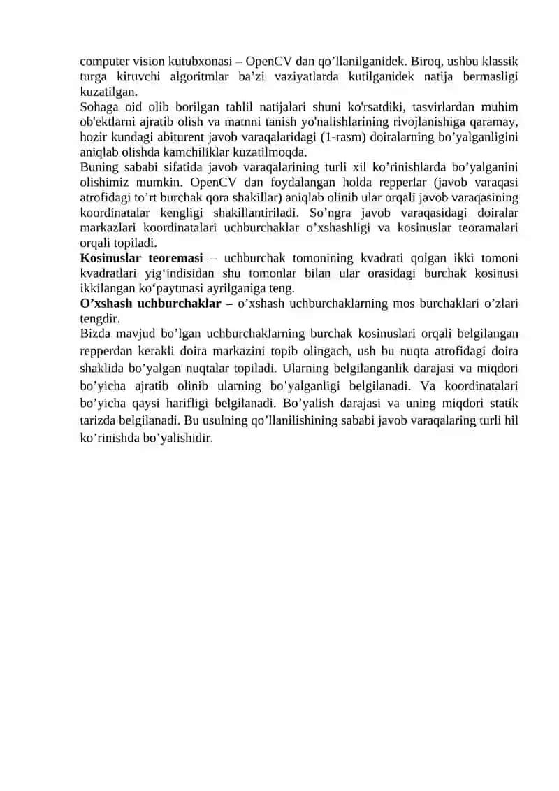 Obyektlarni tanib olish usullari va algoritmlari 2