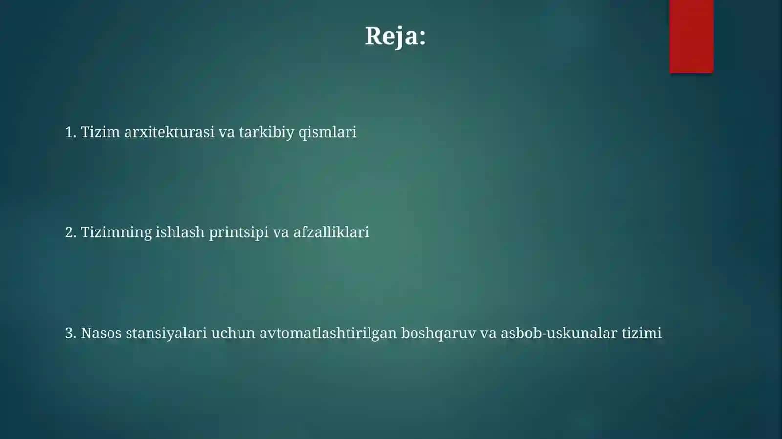 Nasosstansiyasiniavtomatlashtirishvanazorat-oʻlchovasboblartizimi 2