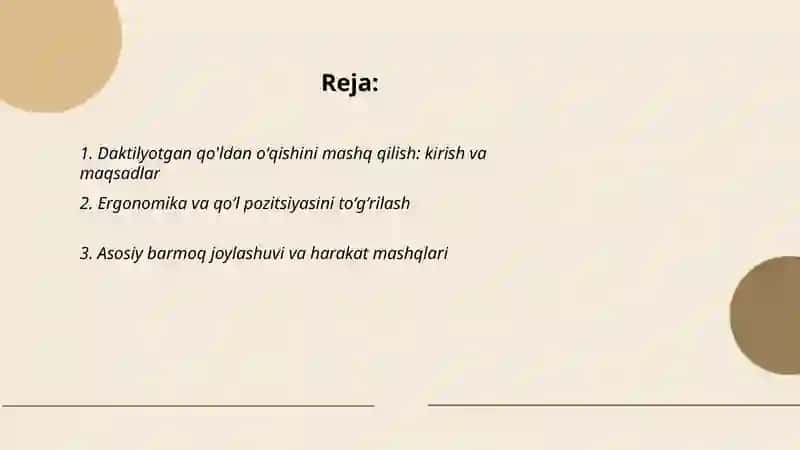 Daktilyotgan qo'ldan oʻqishini mashq qilish 2