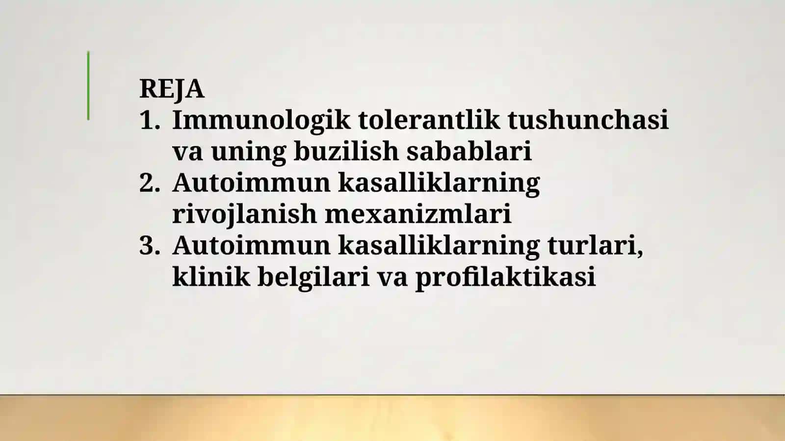 Immunologik tolerantlik nuqsonlari. Autoimmun kasalliklar 2