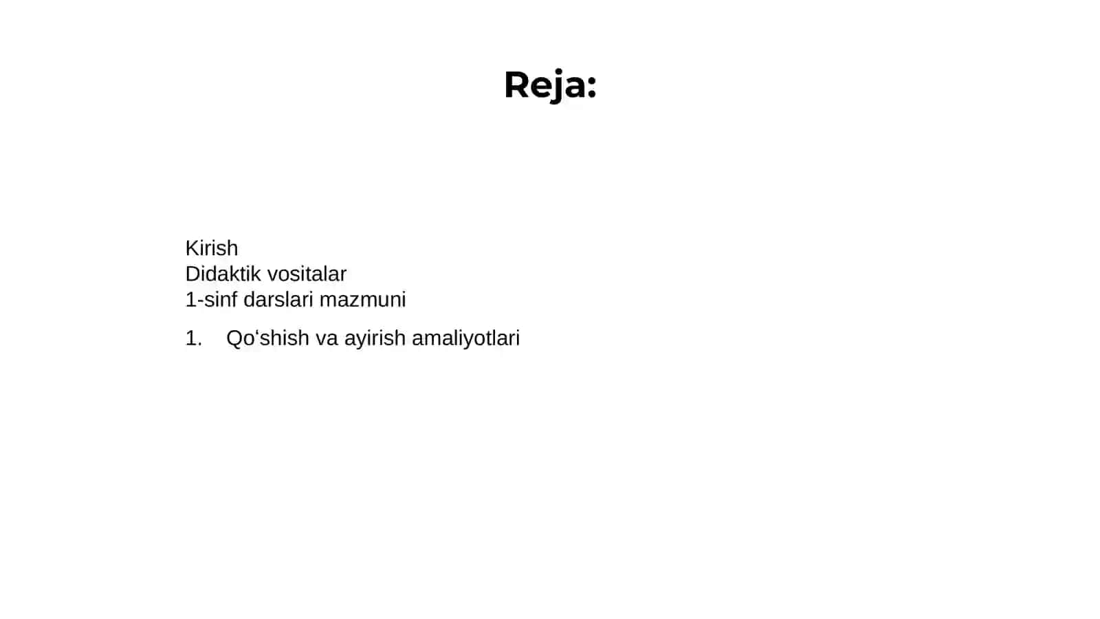 1-sinf darslari mazmuni 2