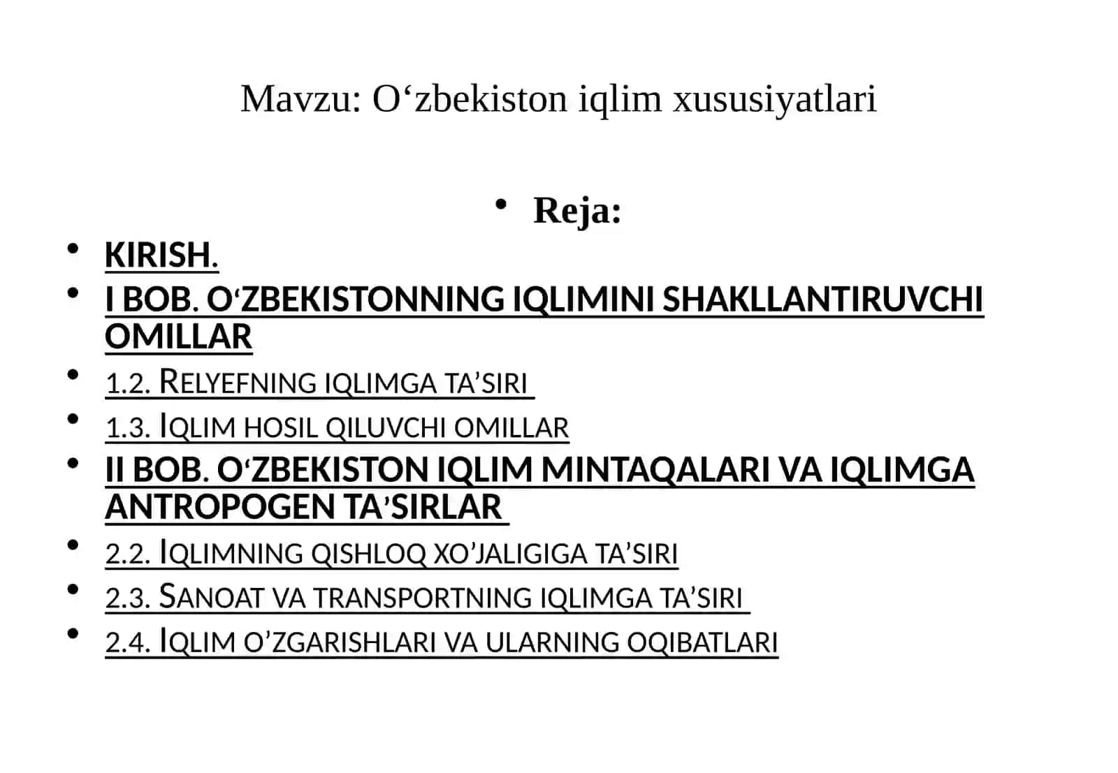 O‘zbekiston iqlim xususiyatlari 2