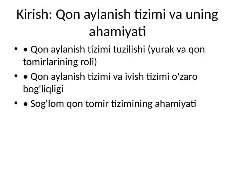 Qon Ivish Tizimida Qon Tomir Ahamiyati va Vazopatiyalar Laborator Diagnostikasi 2
