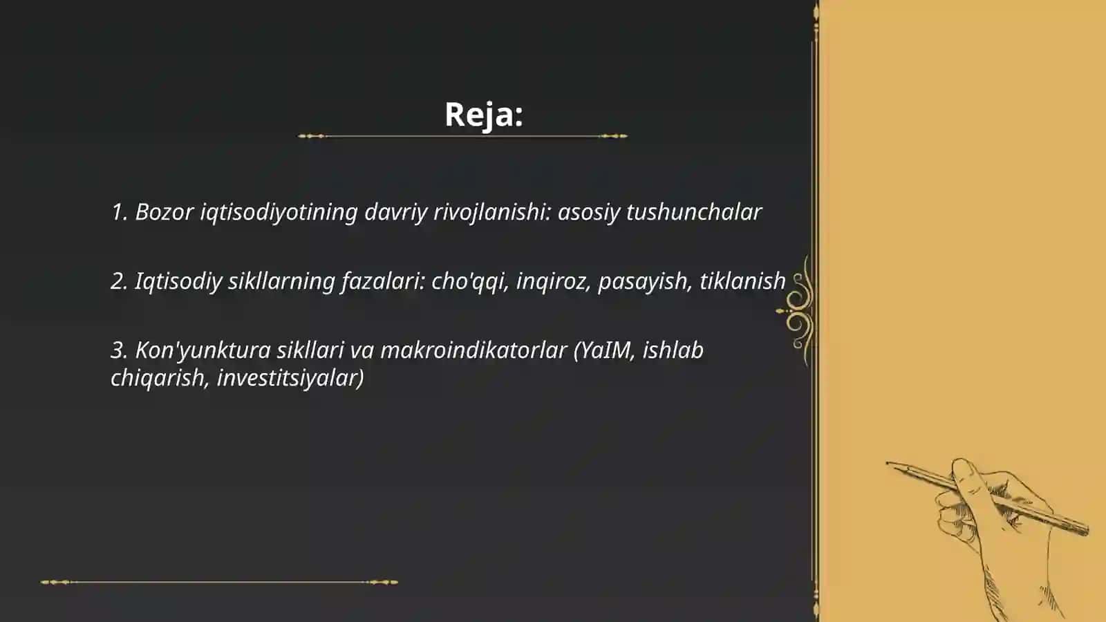 Bozor iqtisodiyotini davriy rivojlanishi. Ishsizlik 2