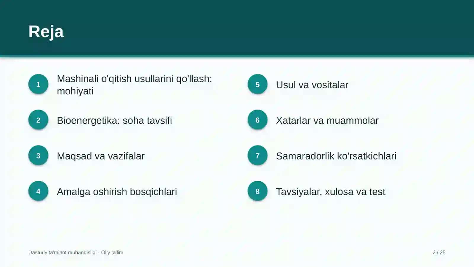 bioenergetikada mashinali o'qitish usullarini qo'llash 5481 2