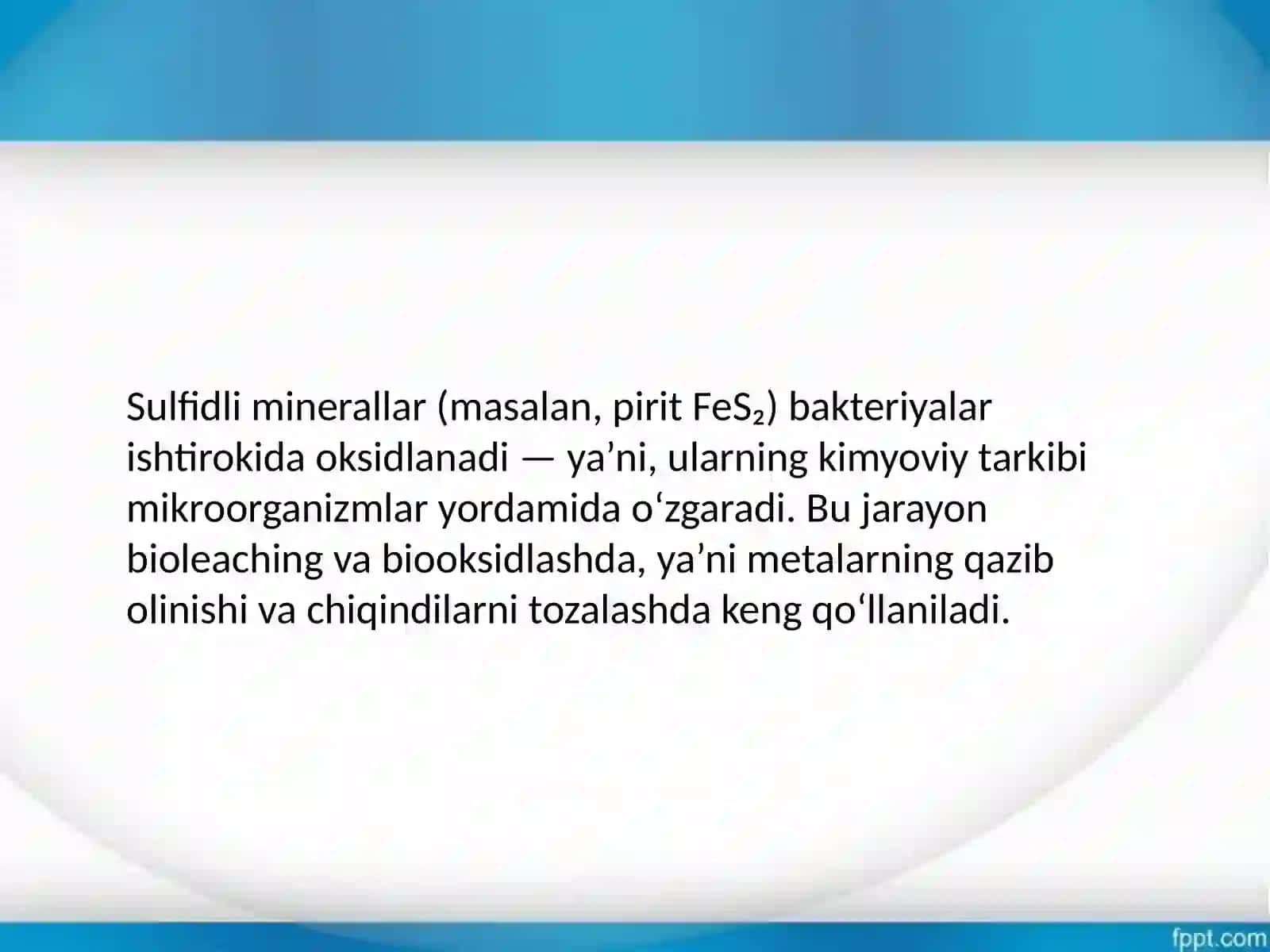 Sulfidliminerallarnibakterial-kimyoviyoksidlashjarayoniningkinetikasi 2