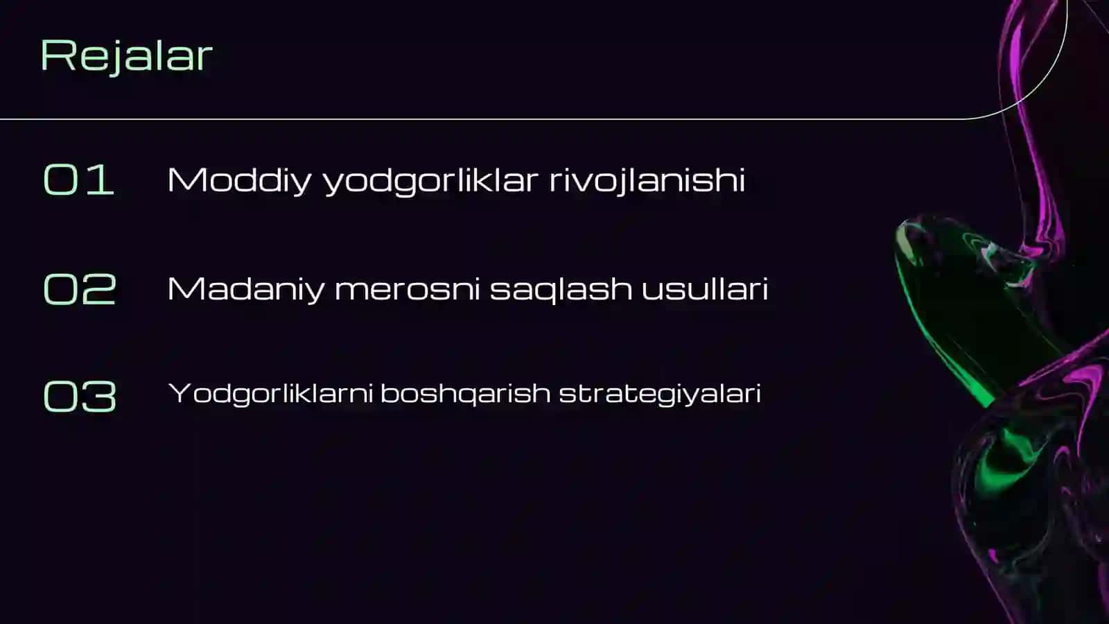 Moddiy va madaniy yodgorliklarni rivojlanish boshqichlari 2