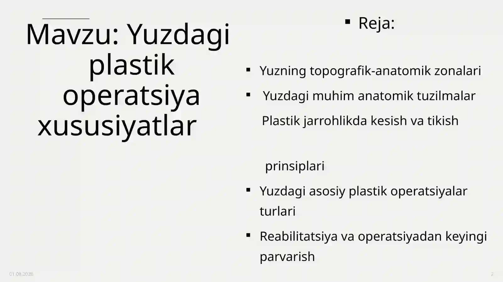 Yuzdagiplastikoperatsiya xususiyatlar 2
