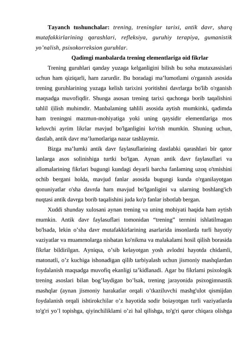 Psixologik treninglarning tarixi 2