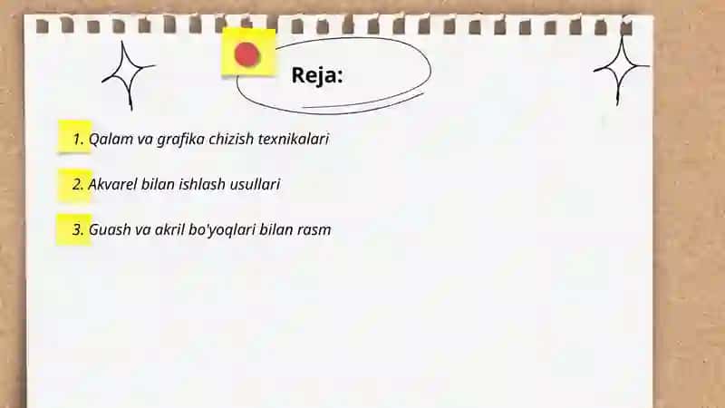 Tasviriy faoliyat turlari 2