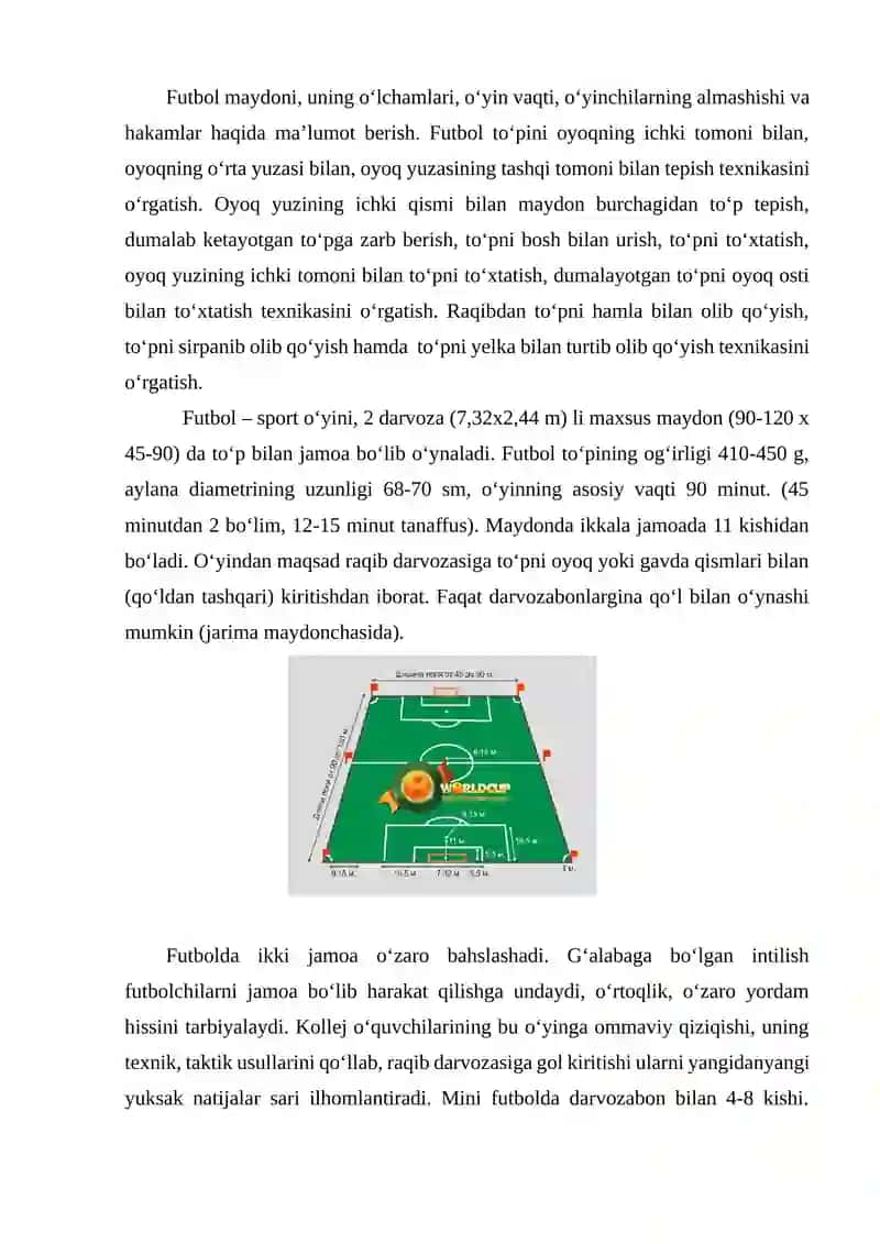 Futbol sport turining kelib chiqishi va rivojlanishi tarixi 2