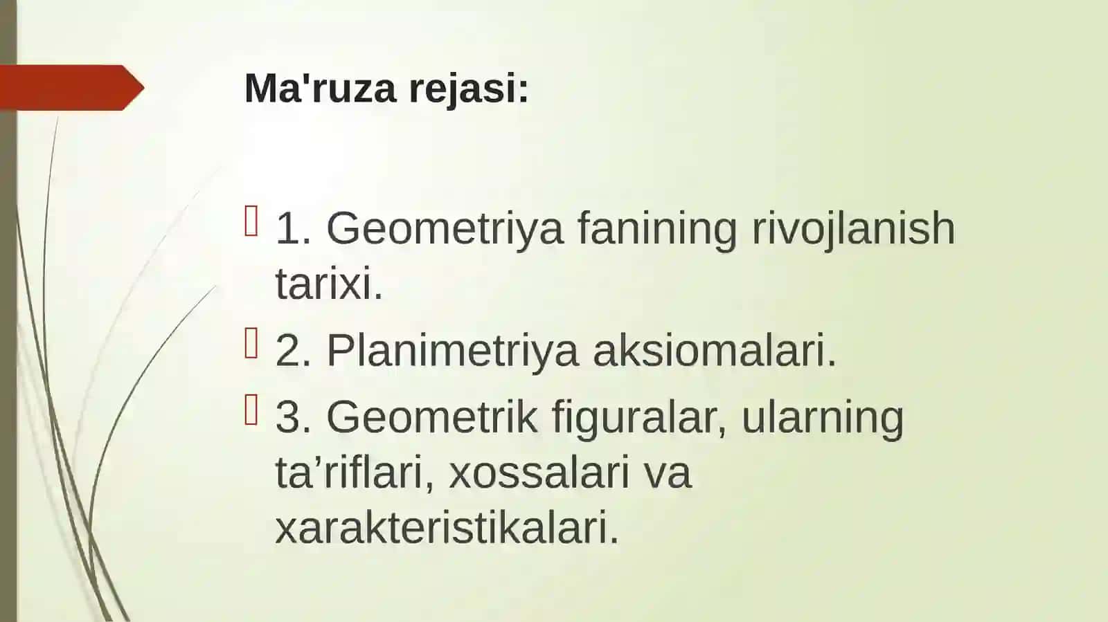Geometriya elementlari: planimetriya 2
