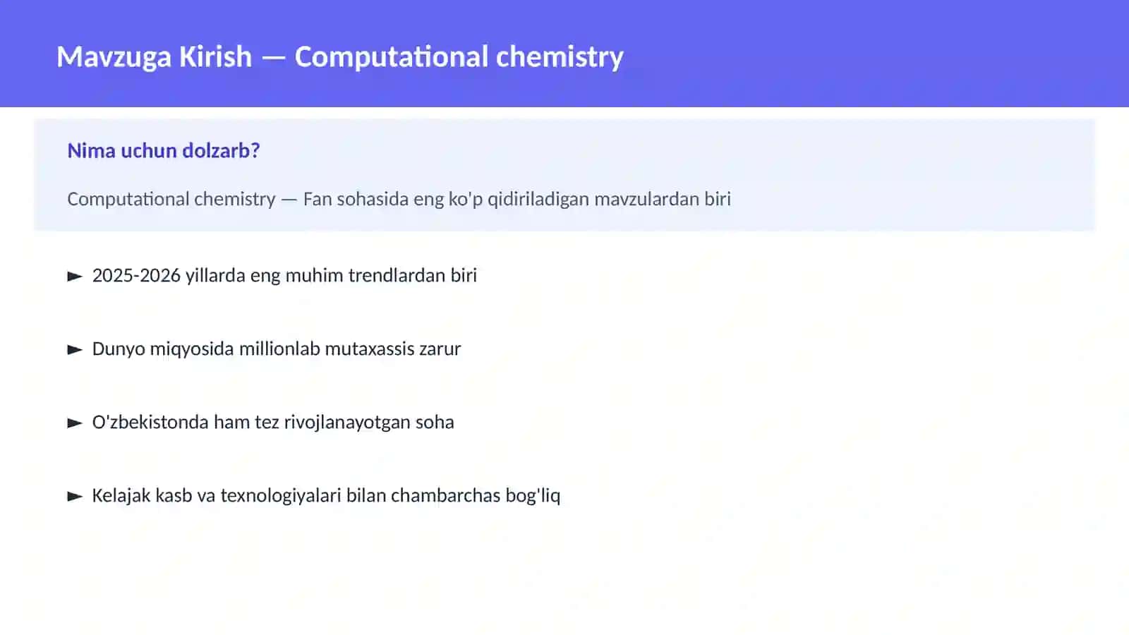 Computational chemistry 2
