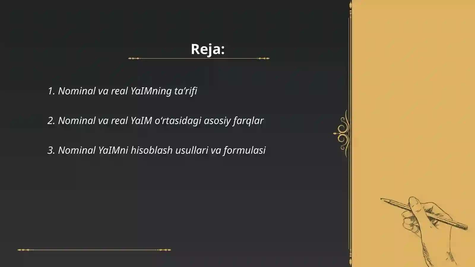Nominal va real YaIM 2