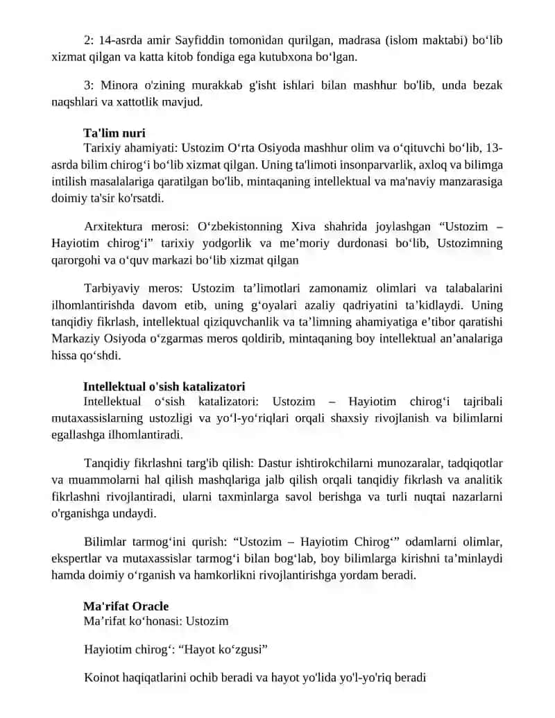 Ustozim – Hayiotim Chirog’ 2