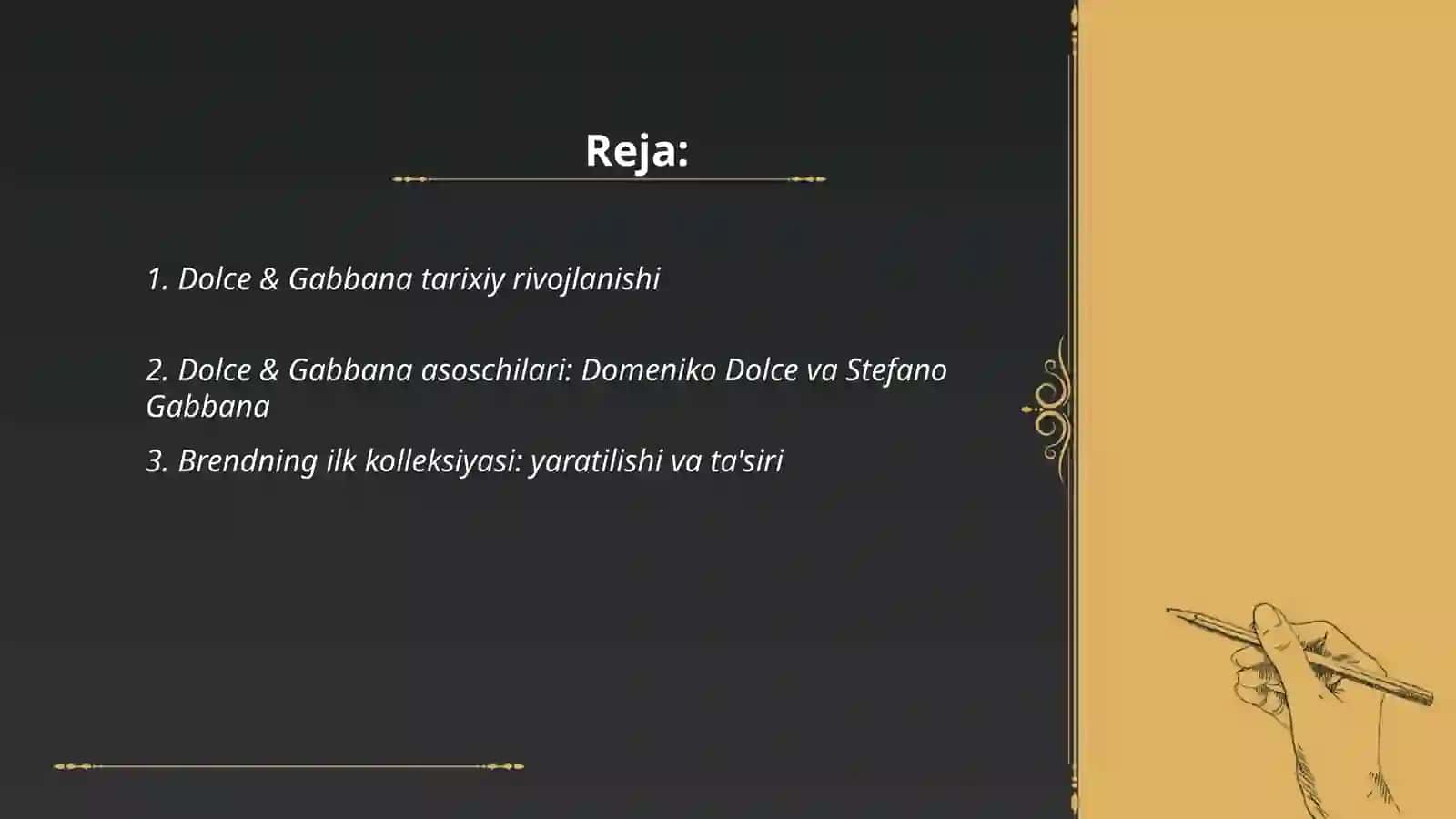 Dolce & Gabbana brendi haqida ma'lumot 2