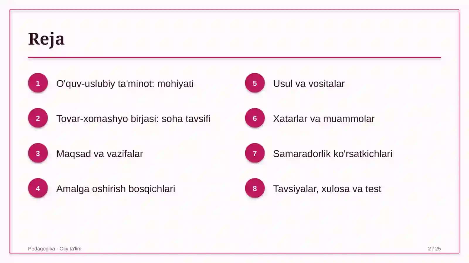 tovar xomashyo birjasida o'quv uslubiy ta'minot 6445 2
