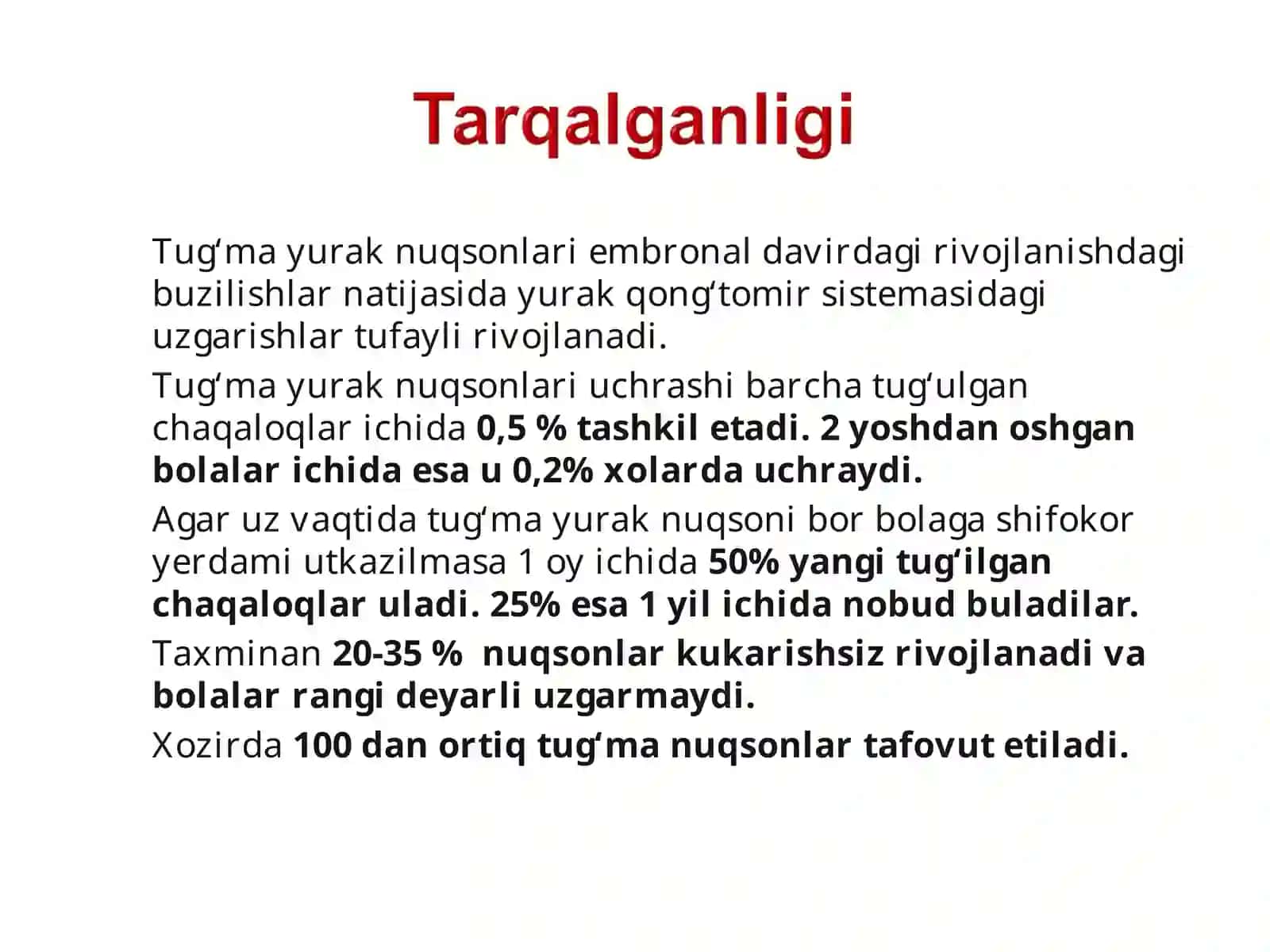 Tug'ma yurak nuqsonlari 2