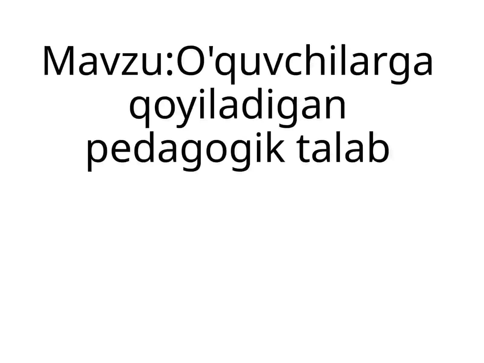Boshlang'ich sinflarda tarbiya fanidan bajarilgan Mustaqil ishi 2