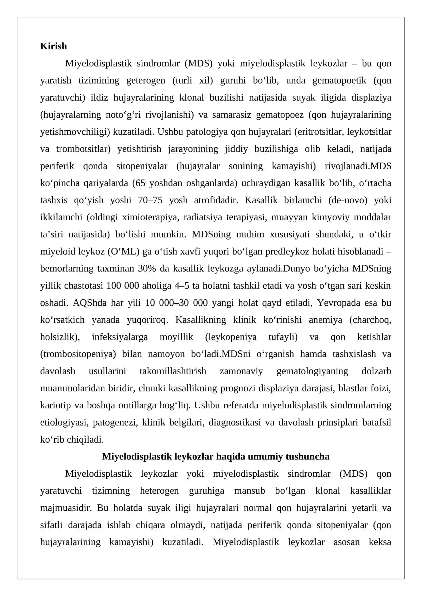 Miyelodisplastik leykozlar 2