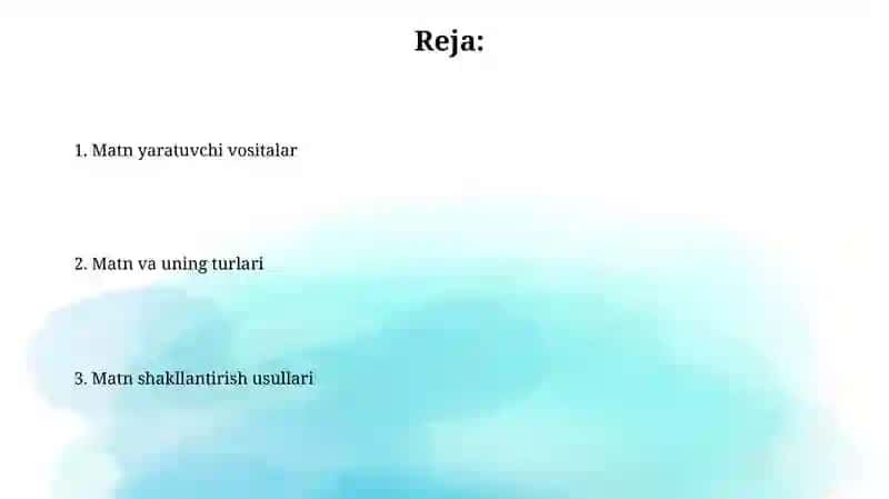 Matn va uning turlari 2