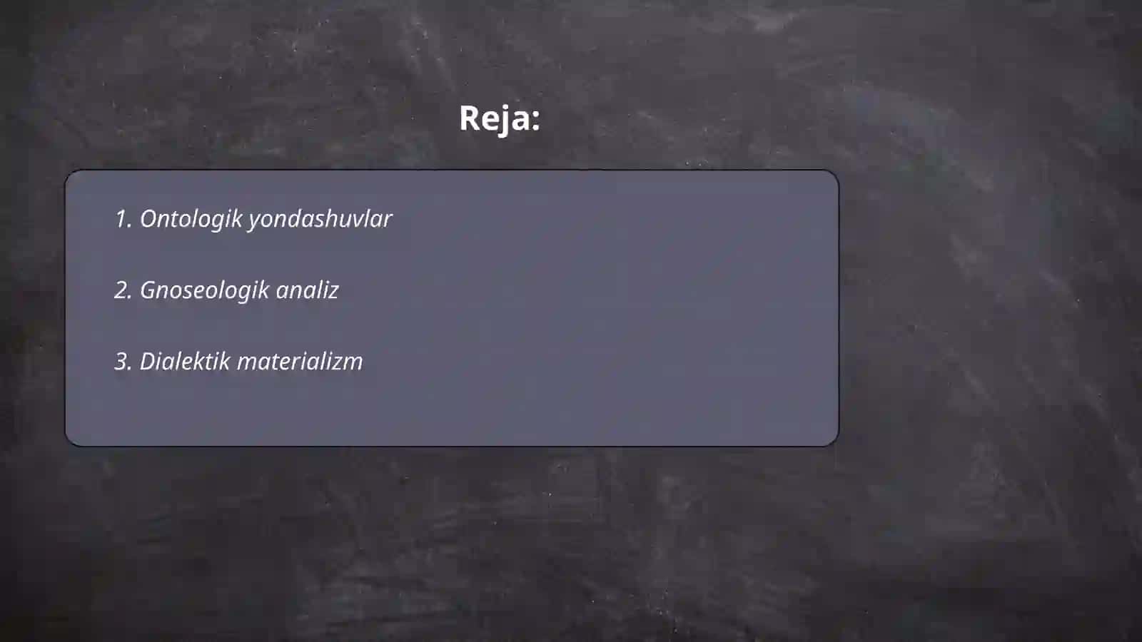 Ontologik yondashuvlar 2