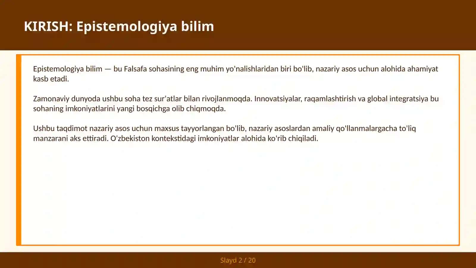 Epistemologiya Bilim 2