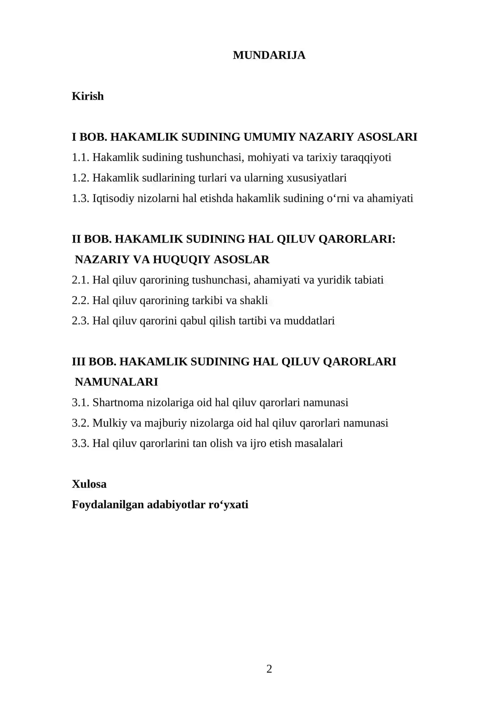 HAKAMLIK SUDINING HAL QILUV QARORLARI NAMUNALARINI TAYYORLASH 2