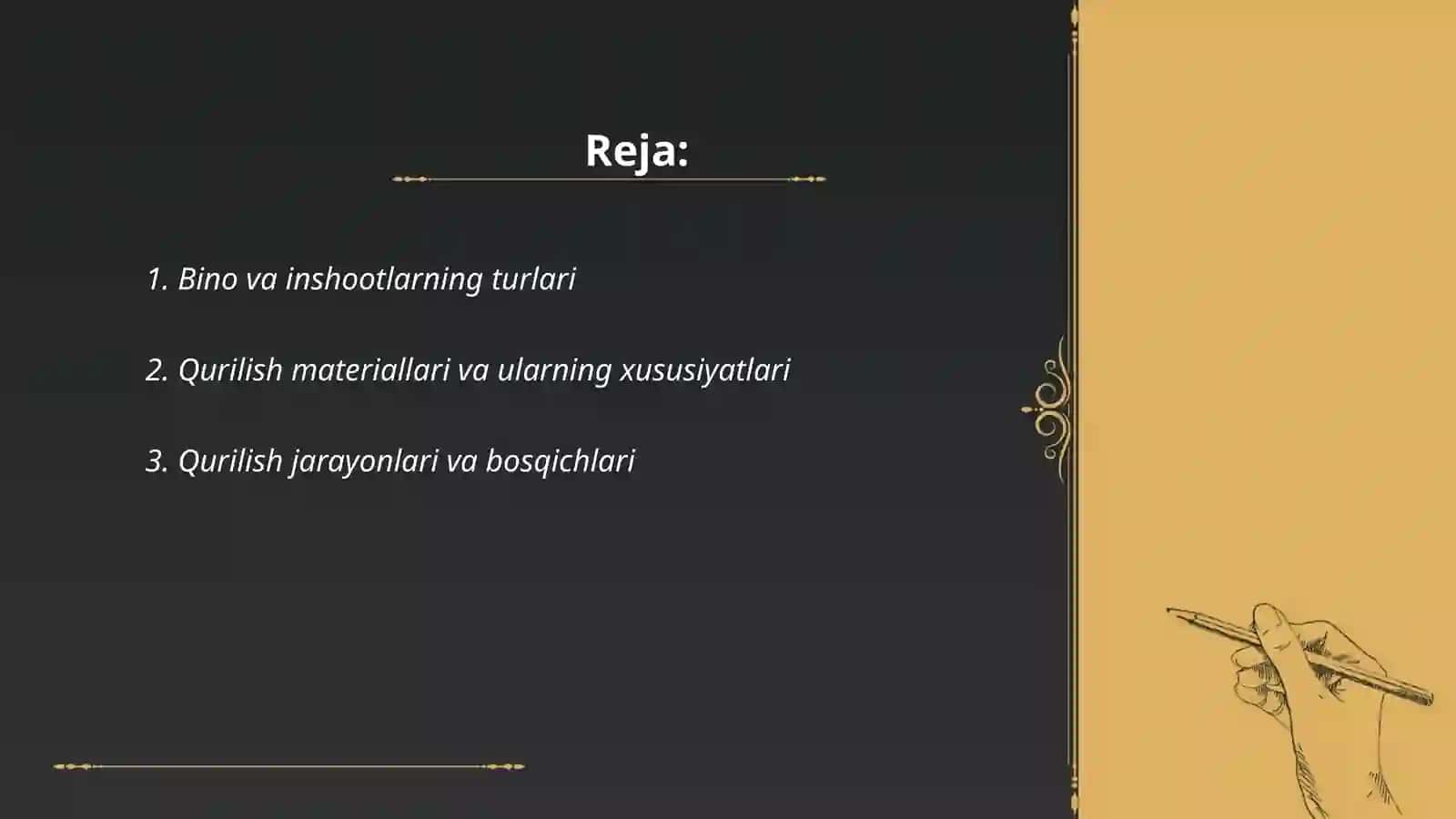 Bino va inshootlar turlari 2