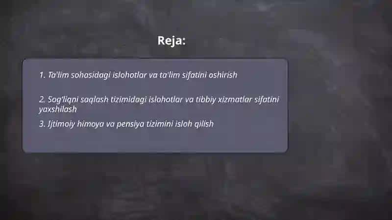 Ta'lim sohasidagi islohotlar va ta'lim sifatini oshirish 2