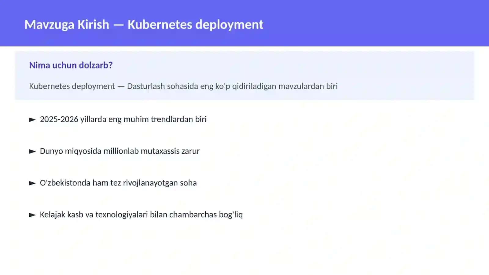 Kubernetes deployment 2