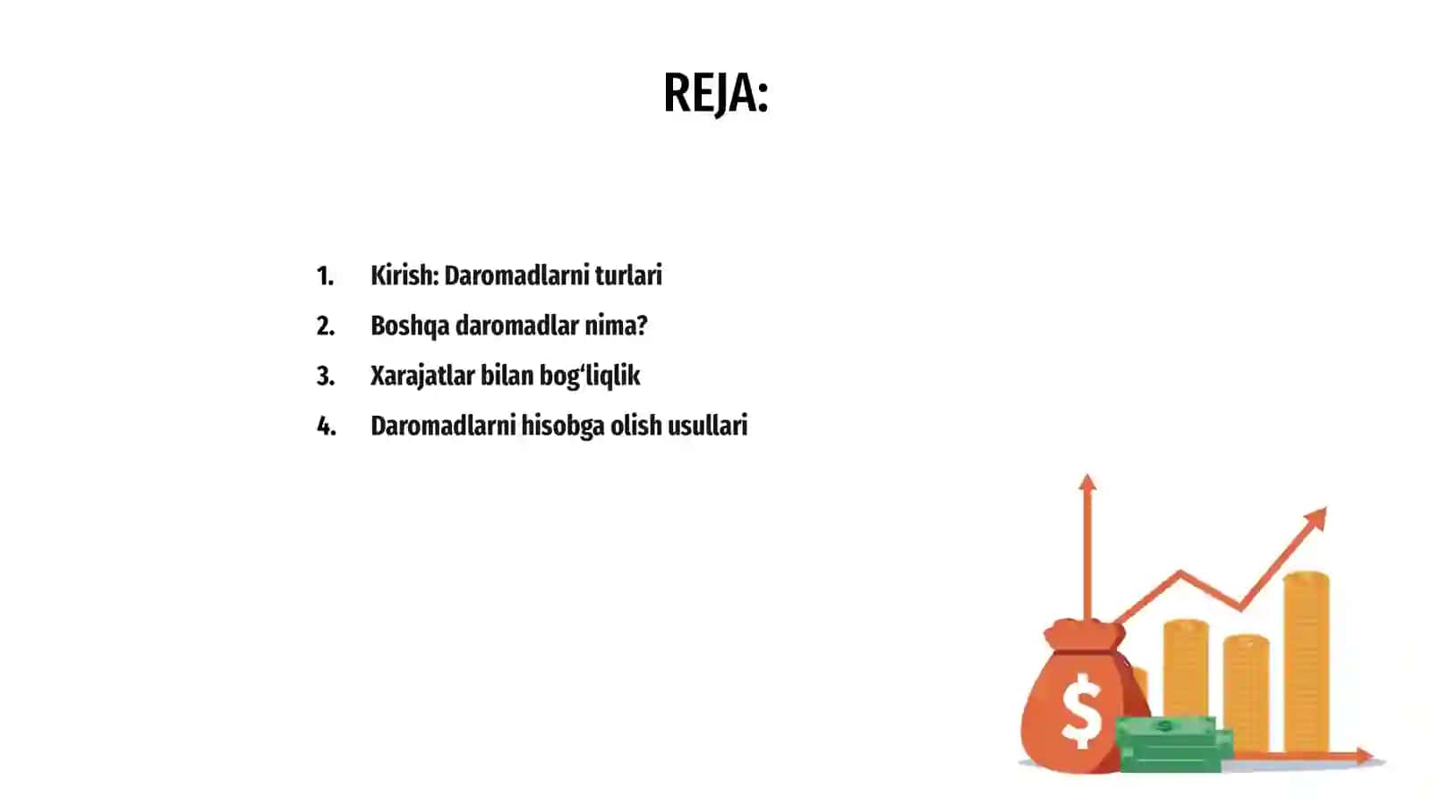 Daromadlarni xarajatlarni hisobga olish 2