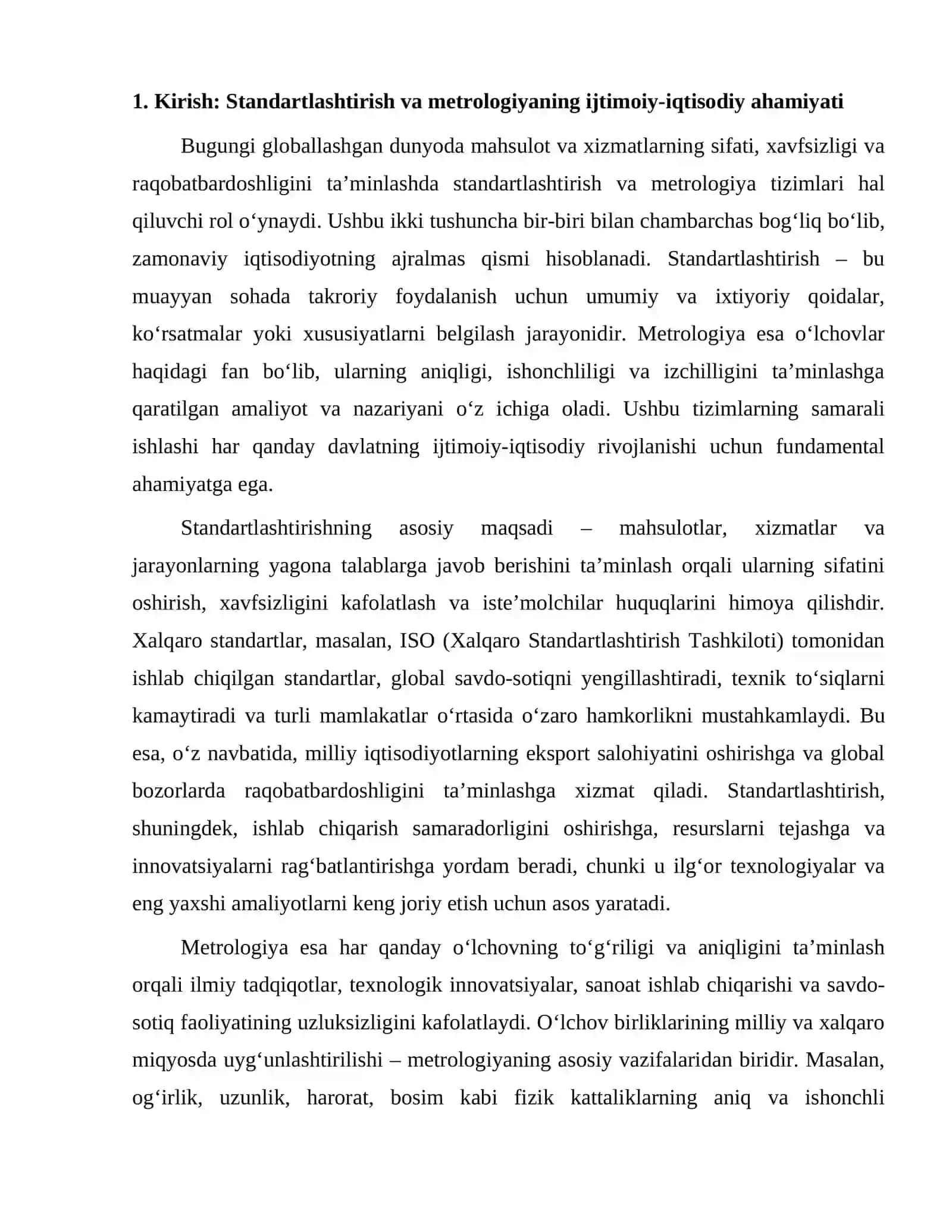 Milliy standartlashtirish va metrologiya tizimlari 2