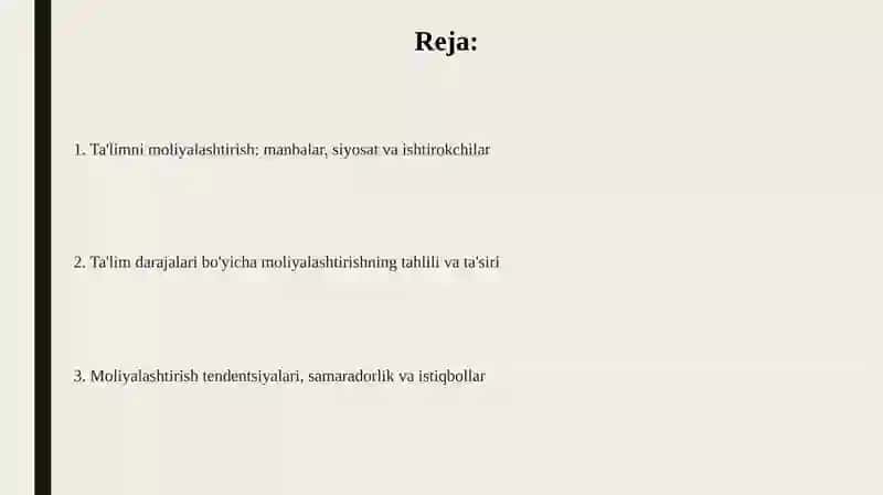 Ta'limni moliyalashtirish holat va tendensiyalari 2