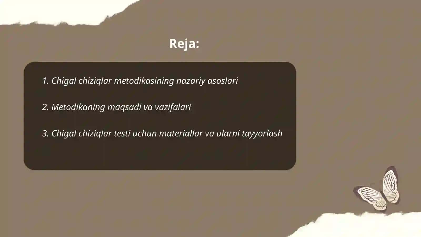Chigal chiziqlar metodikasi 2