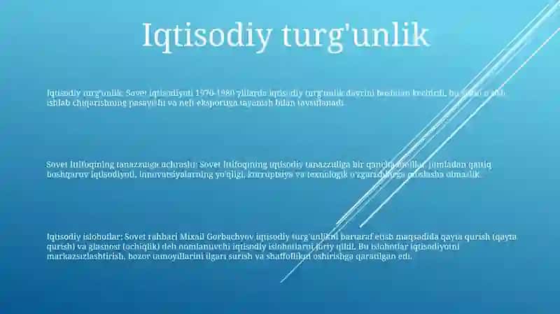 Sovet Davlatining Tanazzulga Yuz Tutishi 2