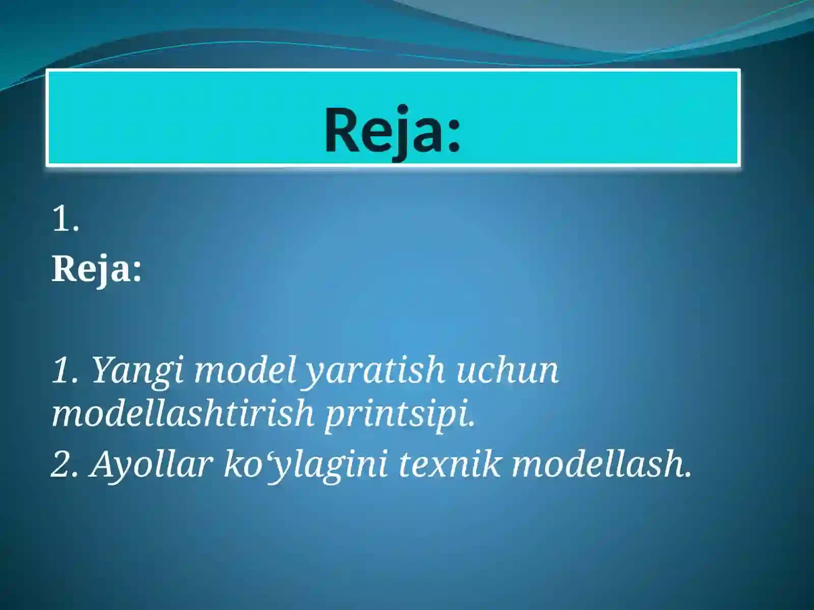 KIYIM YANGI MODELINI LOYIHALASH VA BADIIY-TEXNIK LOYIHALASH ASOSLARI 2