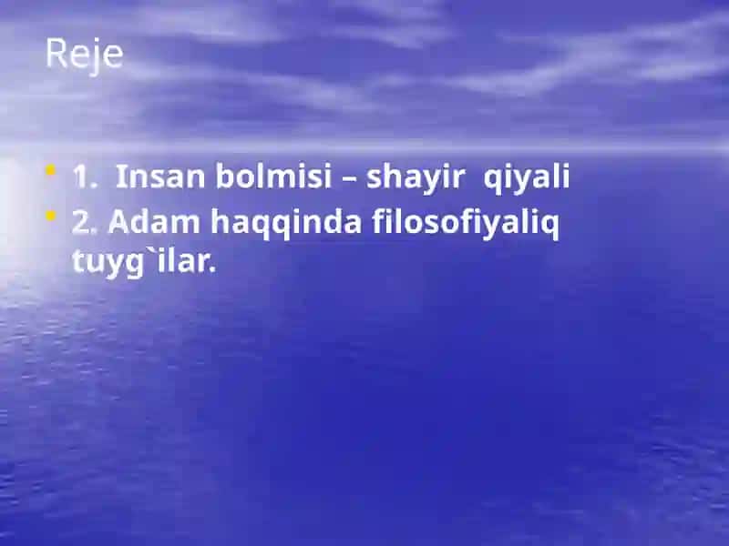 Insan filosofiyasi 2